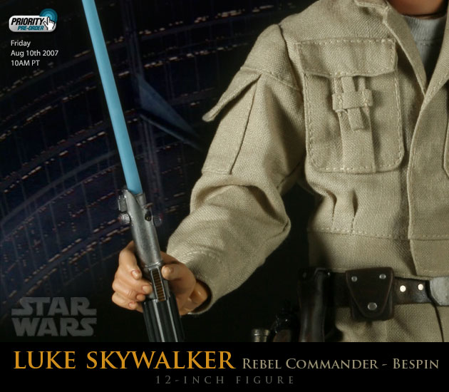 Sideshow vient d'annoncer sa prochaine figurine 12" qui n'est autre qu'une ultime variation de Luke Skywalker en costume de commandant rebelle (Bespin).Sideshow vient d'annoncer sa prochaine figurine 12" qui n'est autre qu'une ultime variation de Luke Skywalker en costume de commandant rebelle (Bespin).
